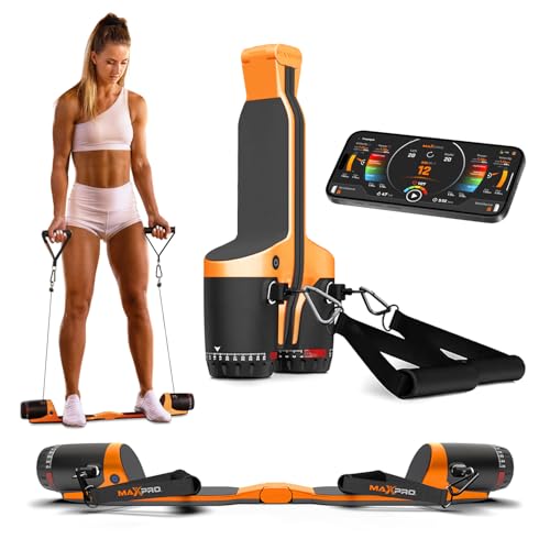 MAXPRO Fitness: Cable Home Gym | As Seen on Shark Tank | Versatile, Portable, Bluetooth Connected | Strength, HIIT, Cardi...