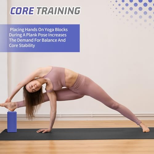 2025 Biguphate Yoga Blocks 9x 6x4 Inch，1 Pack EVA Foam Yoga Block Supportive Latex-Free, Non-Slip Exercise Blocks, Yoga Ac...