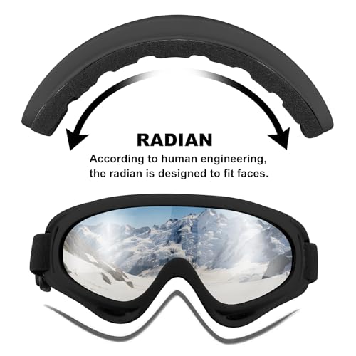 SixYard Ski Goggles, Motorcycle Goggles, 3 Pack Snowboard Snow Goggles for Men Women Adult Youth