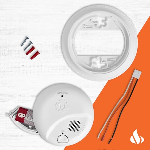 First Alert SMI100-AC, Hardwire Interconnect Smoke Alarm with Battery Backup, 6-Pack
