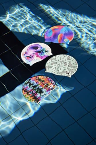 Arena HD Unisex Adult Elastic Silicone Swim Cap for Men and Women, Fitness Swimming Gear Soft and Stretchy Pool Bathing Cap
