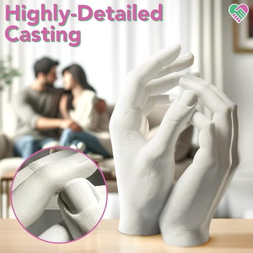 Luna Bean Hand Casting Kit – The Original Hand Mold Kit for Couples – Valentines Day Gifts for Her and Him - Anniversary E...