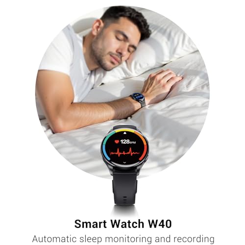 IOWODO Smart Watch for Women Men, 1.43" AMOLED Ultra-Clear Screen Fitness Tracker with HeartRate/Sleep Monitor, 21Language...