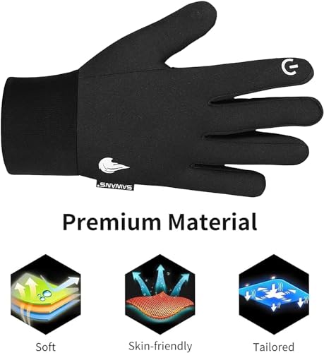 SAWANS Kids Cycling Gloves Sports Winter Thermal Boys Girls Children Windproof Anti-Slip Touchscreen Gloves Age 4-12 Years...