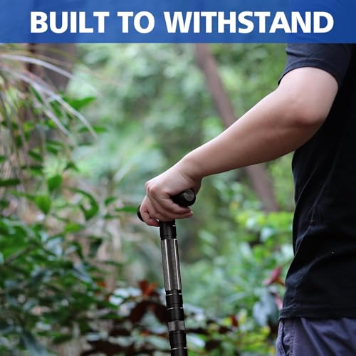 aiGear G2 Tactical Stick Hiking Walking Staff - Trekking Poles Outdoor Adjustable Hiking Stick for Camping Hiking 5/8 Tub...