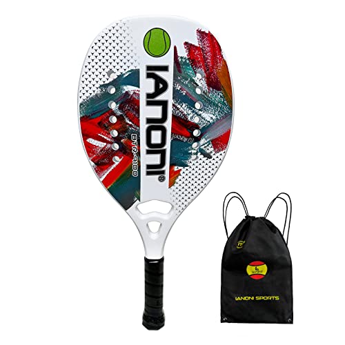 Beach Tennis Paddle Beach Tennis Racket Carbon Fiber with EVA Memory Foam Core Tennis Paddles