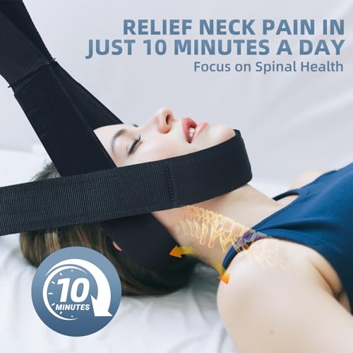 Y Neck Strap Stretcher, Cervical Traction Device for Neck Pain Relief, Spine Chiropractic Decompression Traction Tool with...