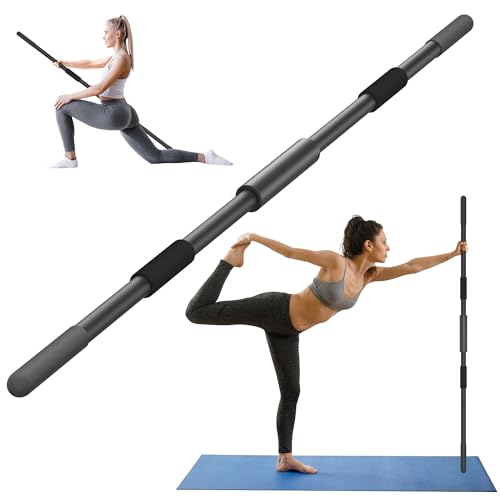 Scisum Yoga Stick 58 Inch Sturdy Alloy Steel - Adjustable Stick for Exercise, Stretching, Balance - Versatile Exercise Sti...