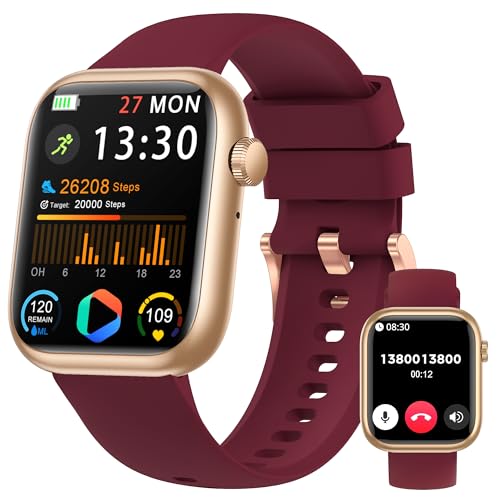 Smart Watch for Men Women(Answer/Make Call), 1.83" Fitness Watch with Heart Rate/Blood Pressure/Blood Oxygen, Pedometer, S...