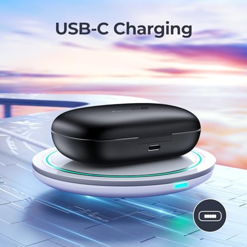 Active Noise Cancelling Wireless Earbuds Bluetooth Headphones 90 Hrs Playtime Ear Buds with Hi-Res Stereo Deep Bass Power ...