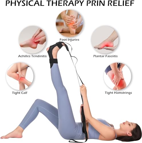 SHAZ Foot & Calf Stretcher, Fascia Hamstring Stretcher for Plantar Fasciitis, Achilles Tendonitis, Heel Spurs & Shin Splin...