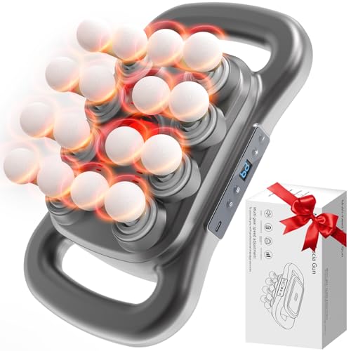 Deep Tissue Massage Gun for Athletes – 16 Heads, 9 Speeds & 3 Smart Modes, Ultra-Quiet Brushless Motor, Type-C Rechargeabl...