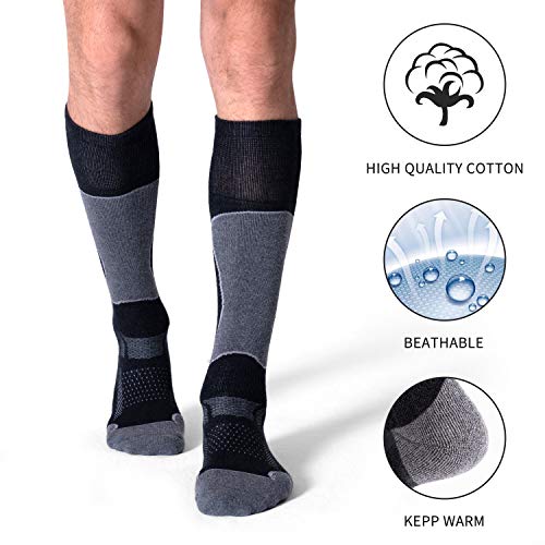 CS CELERSPORT 2/3/4 Pack Ski Socks for Men and Women Skiing, Snowboarding, Winter Performance Socks