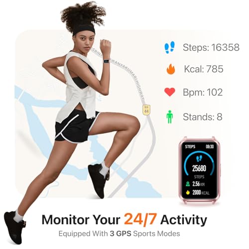 SGJIK Smart Watch Fitness Tracker with Make Call 24/7 Heart Rate Blood Pressure Sleep Monitor, 100+ Sports Modes, Calorie ...
