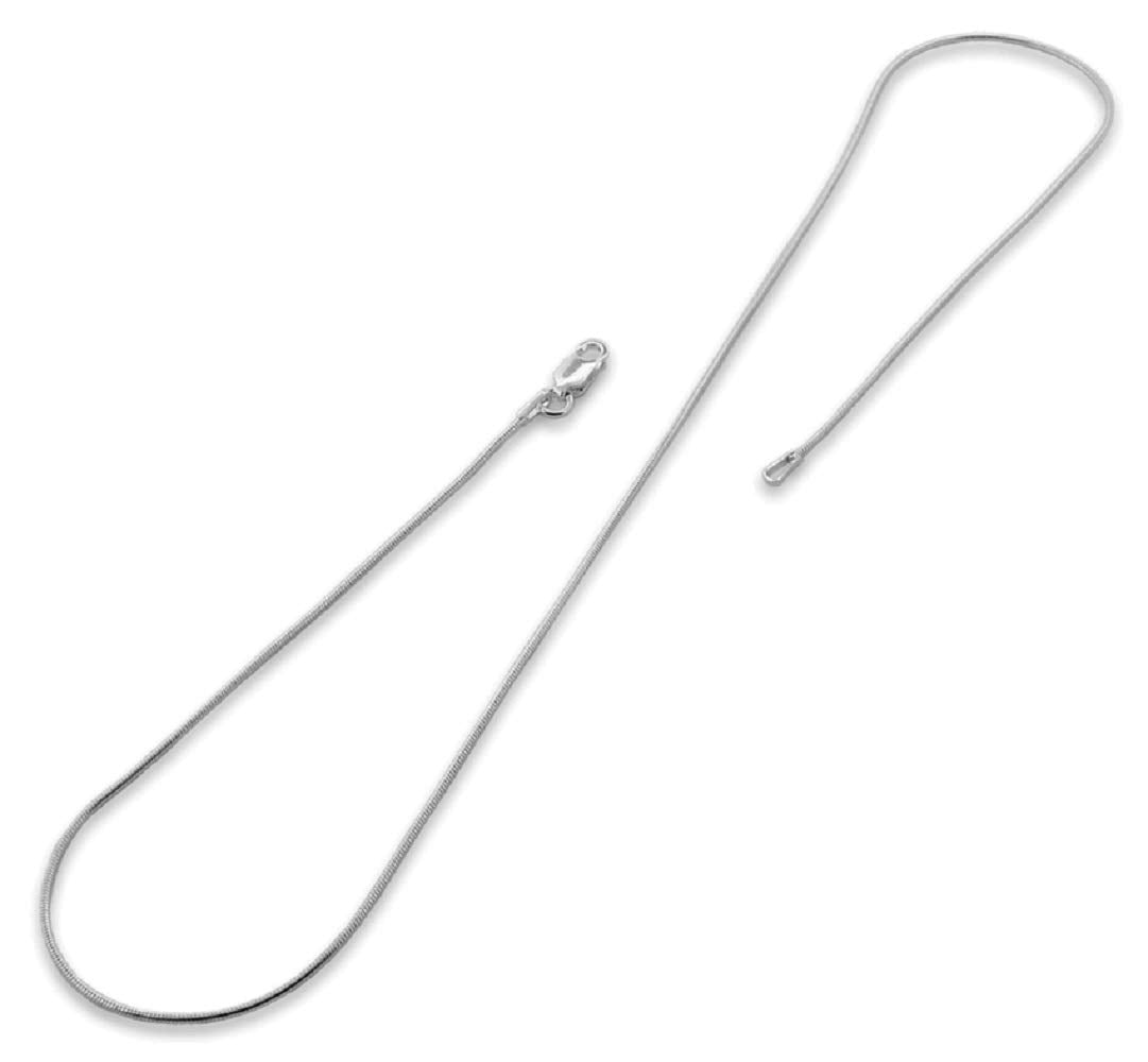 PORI JEWELERS 925 Sterling Silver Italian Magic Snake Chain Necklace - 16-30 (22, 0.85MM)
