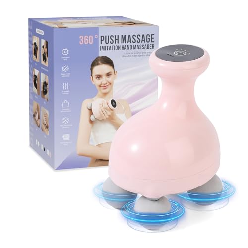 DEITY 4 Heads Handheld Massage Gun Deep Tissue, Electric Body Massager, Percussion Muscle Massager for Easing Shoulder and...