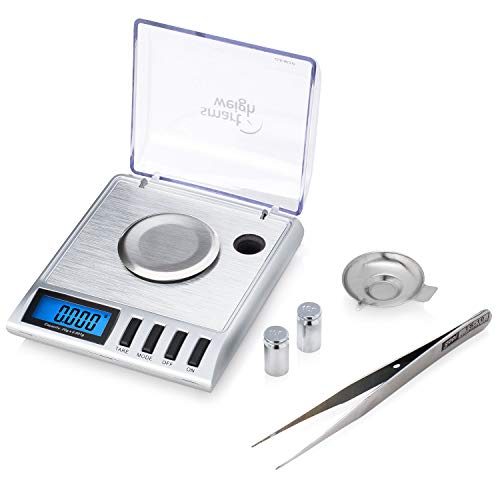 Smart Weigh GEM20-20g x 0.001 Grams, High Precision Digital Milligram Jewelry Scale, Reloading, Jewelry and Gems Scale, Ca...