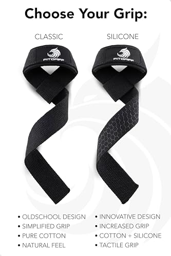 Fitgriff® Lifting Wrist Straps for Weightlifting, Gym, Deadlift, Workout (Made of Premium Cotton & Padded) - Men & Women
