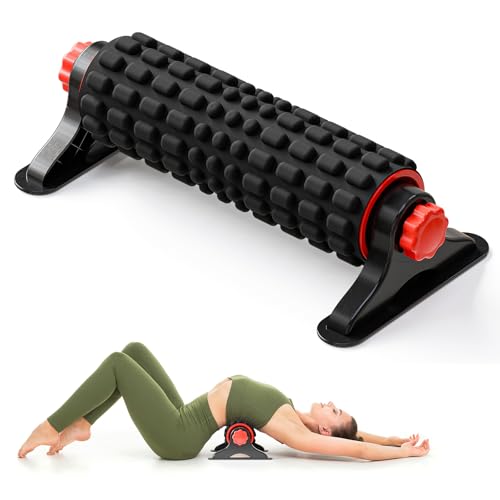 XL IT Band Firm Foam Roller with Resistance Holder - 17 inches - Exercise Roller for IT Band Issues, Deep Tissue Muscle Ma...