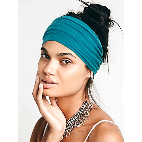 Jesries 10 PCS Women Headbands African Wide Hair Wrap Extra Turban Head Bands for Lady Large Sport Workout Stretch Non-sli...