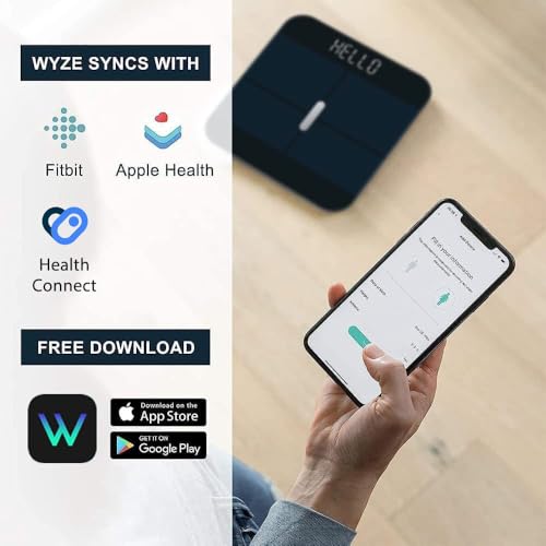 Wyze Smart Scale X - Digital Bathroom Scale for Body Weight, BMI, Body Fat, Muscle Mass, Heart Rate Monitor | Sync with He...