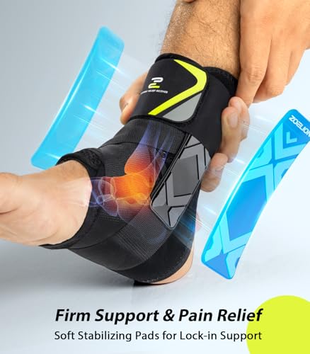 ZOELION Quick Lace Up Ankle Brace with Side Stabilizing Pads, Slim Fit Ankle Support Brace, Adjustable & Breathable Ankle ...