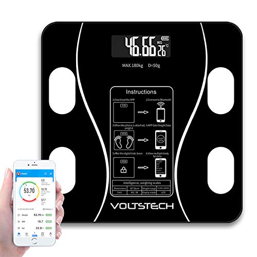 Voltstech Smart Scale for Body Weight, Digital Bathroom Scale with BMI, Muscle Mass, Bluetooth Body Fat Scale, Body Compos...