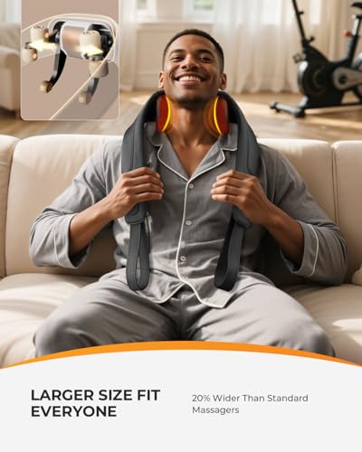 CooCoCo Upgraded Cordless Neck Massager - FSA Eligible, Back Massager for Pain Relief Deep Tissue, Shoulder Massager with ...