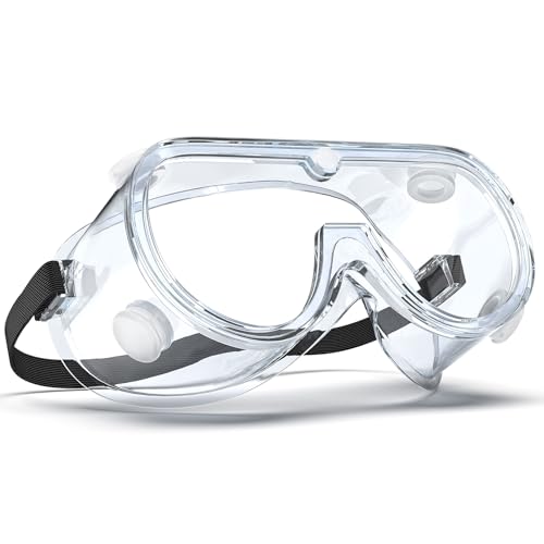 Qbily Anti-fog Safety Goggles,Adjustable Lab Goggles，Lightweight Science Goggles