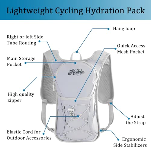 Hydration Backpack,Lightweight Water Backpack with 2L Water Bladder Running Hydration Vest Backpack for Hiking Running Cyc...