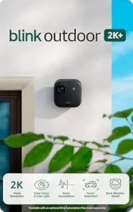 Blink Outdoor 2K+ (newest model) — Wireless smart security camera, 2K video resolution, enhanced audio, two-year battery. ...