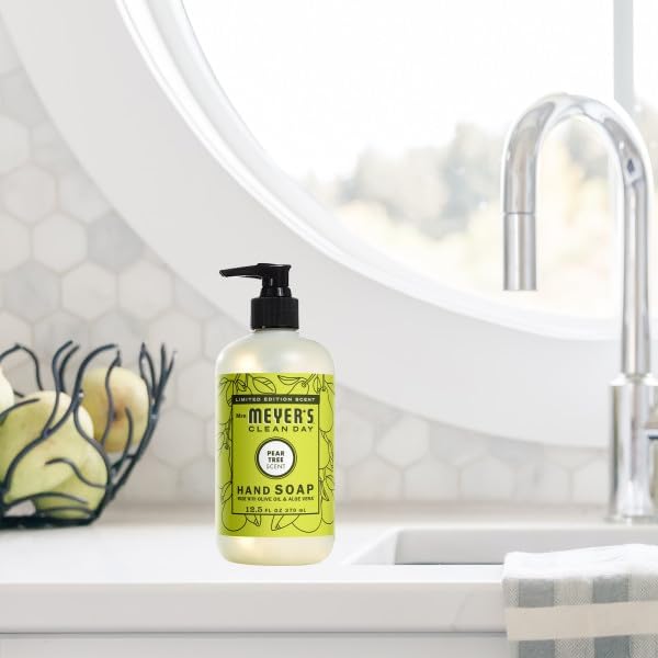Mrs. MEYER'S CLEAN DAY Variety Pack, 1 Liquid Hand Soap 12.5 Oz, 1 Multi-Surface Everyday Cleaner 16 Oz. 1 Liquid Dish Soap 16 Oz, Pear Tree, 1CT