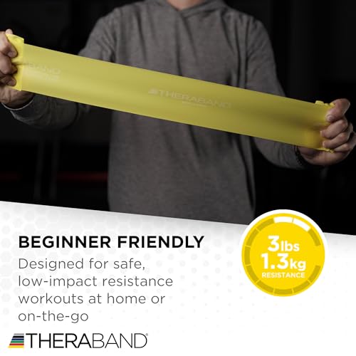 TheraBand Resistance Bands Set, Professional Non-Latex Elastic Band For Upper & Lower Body Exercise, Strength Training wit...