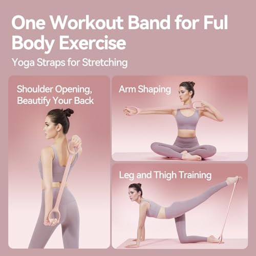 Figure 8 Workout Resistance Band - 3 Elasticities Optional 20 30 40lb, Thicker Durable Arm Back Shoulder Exercise Elastic ...