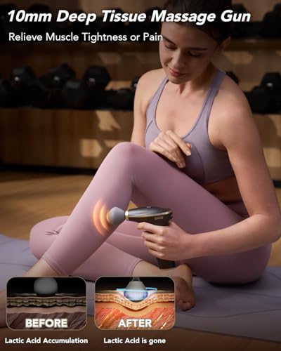 SKG Mini Massage Gun Deep Tissue for Women Men, FSA and HSA Eligible Birthday Gift for Women Men, 10mm Portable Percussion...