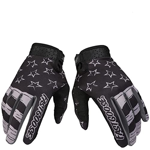 EXCEREY Star Motorcycle Bicycle Full Finger Off-Road Racing Gloves Outdoor Sports for Men Women & Mountaineering