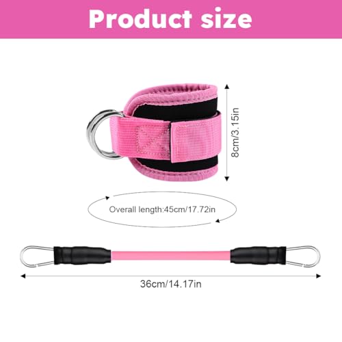 Ankle Resistance Bands with Cuffs, Elastic Resistance Band Set With Storage Bag Glutes Workout Equipment, Leg Butt Trainin...