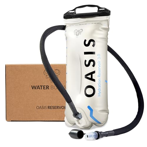 Water Buffalo Oasis Hydration Bladder – 2L and 3L Water Bladder for Hiking Backpack, Leakproof Design with Insulated Hose ...