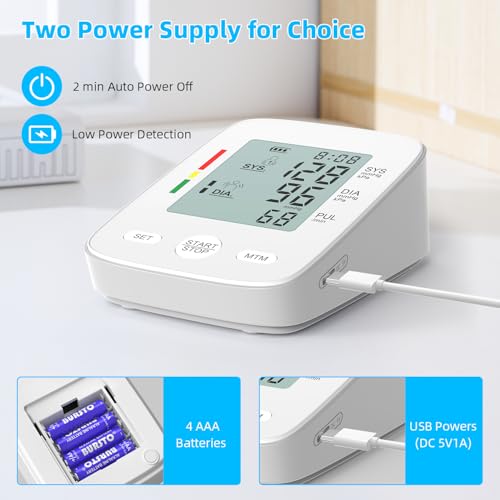 AILE Blood Pressure Monitor, Upper Arm Blood Pressure Machine, Automatic Blood Pressure Monitors for Home Use BP Monitors ...