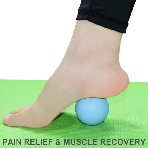 Hard Lacrosse Ball Massage Ball Therapy. Firm Trigger Point Massager Tool for Deep Tissue Yoga Physiotherapy Myofascial Re...