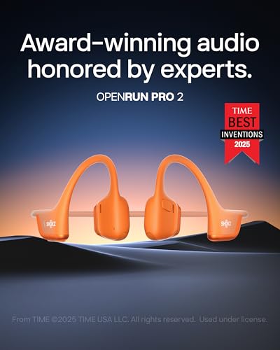 SHOKZ New OpenRun Pro 2- Bone Conduction Headphones, Open-Ear Bluetooth Wireless Sport Earphones for Running, Workouts - S...