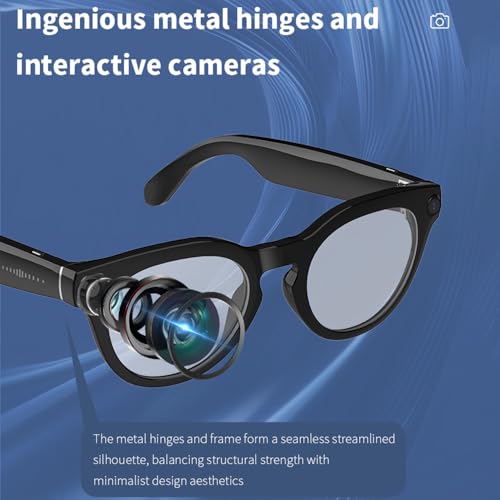 Smart AI Glasses with 80MP HD Camera, 1080P Video, Bluetooth/Wi-Fi, Voice Control & AI Recognition – Lightweight Hands-Fre...