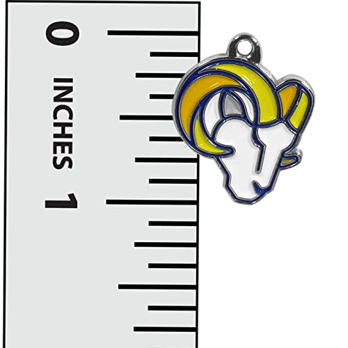 NFL Siskiyou Sports Womens Los Angeles Rams Crystal Dangle Earrings One Size Team Color,white