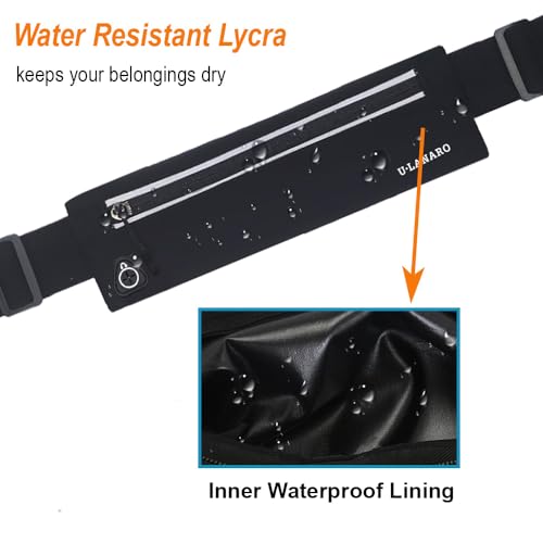 Slim Running Belt Fanny Pack for Men Women, Running Phone Holder Runners Pouch Waist Pack for Workout, Money Belt, Running...