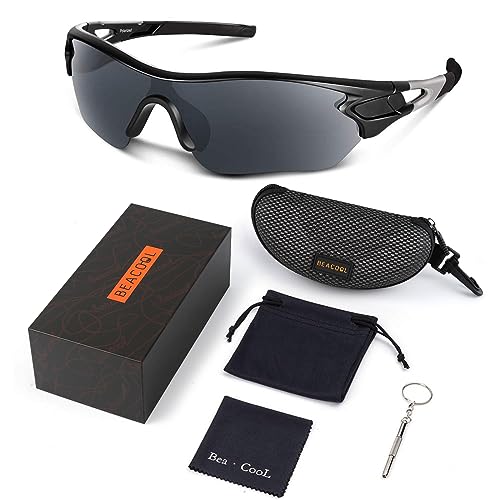 BEACOOL Polarized Sports Sunglasses for Men Women Youth Baseball Cycling Running Driving Fishing Golf Motorcycle TAC Glasses