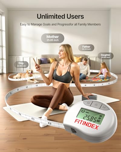 FITINDEX Body Measuring Tape, Accurate Bluetooth Measuring Tape for Body Measurements, Smart Body Tape Measure Retractable...