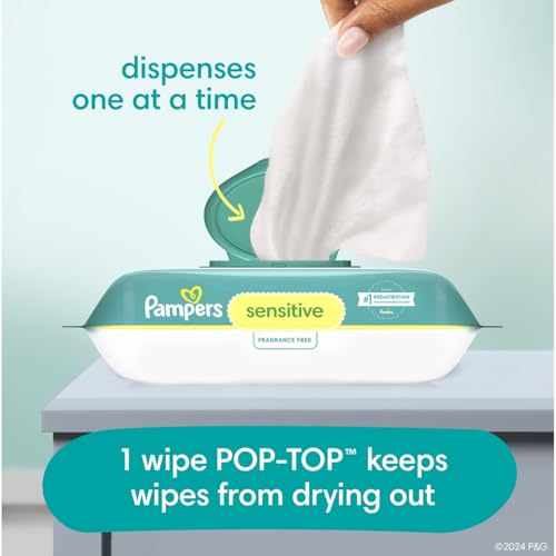 Pampers Easy Ups Pull On Training Underwear Boys, 4T-5T, 2 Month Supply (2 x 104 Count) with Sensitive Water Based Baby Wi...