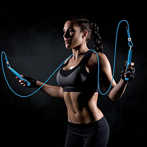 Jump Rope, Wastou Speed Jumping Rope for Training Fitness Exercise, Adjustable Adults Workout Skipping Rope for Men, Wome...