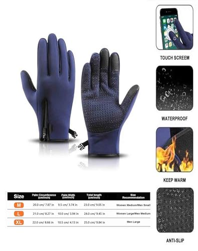 Heated Gloves,Sport Gloves W/USB 3Level Heating,Touchscreen/Waterproof,Windproof Thermal Non-Slip Heated Winter Gloves for...