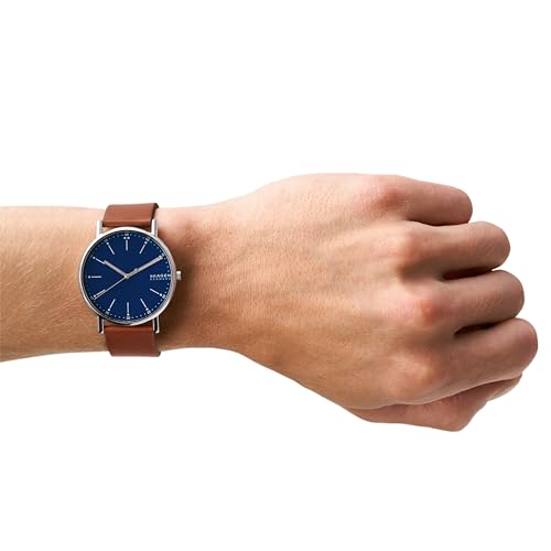 Skagen Signatur Minimalist Men's Watch with Stainless Steel Bracelet, Mesh or Leather Band